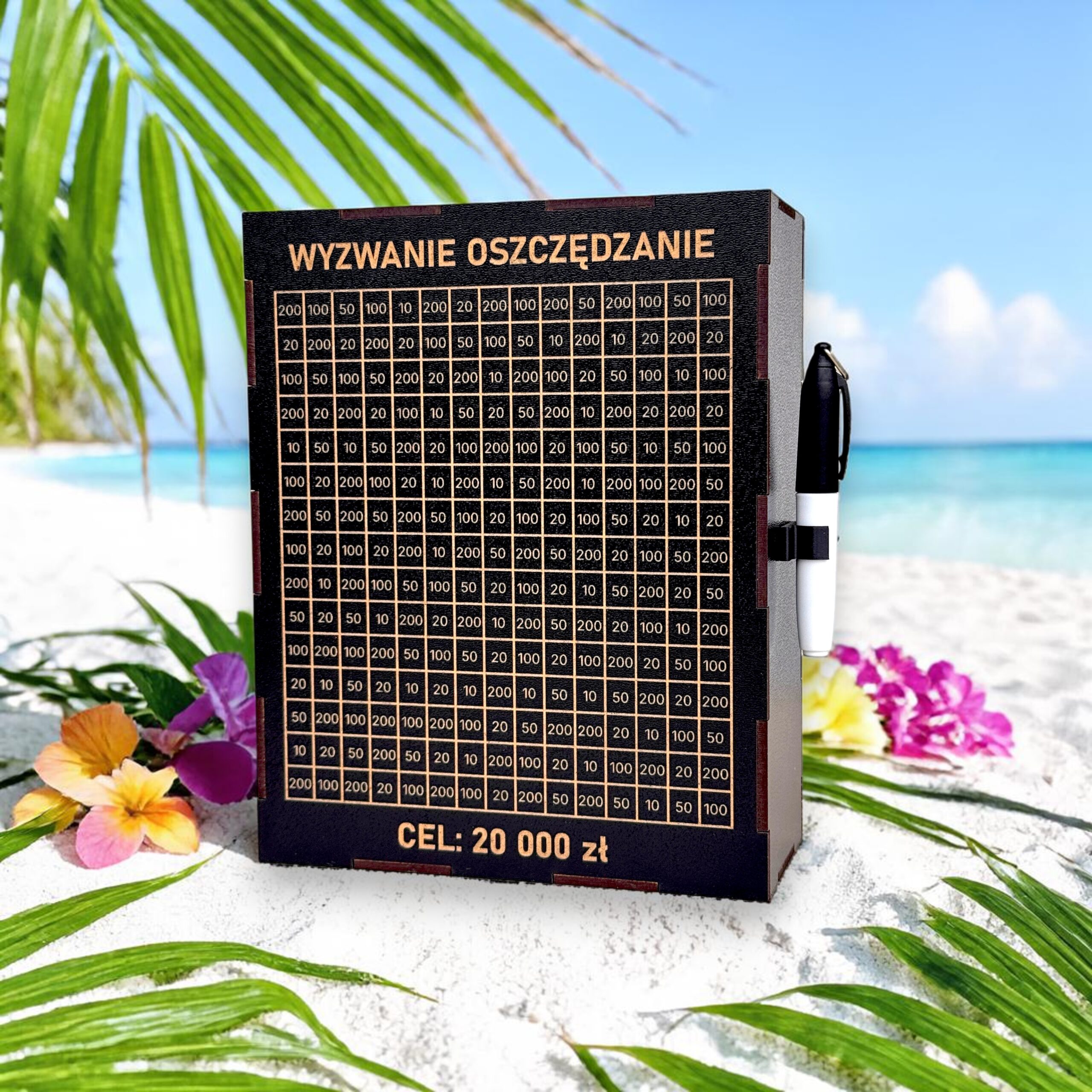 Personalizowana Skarbonka Wykreślana CZARNA L + marker gratis - obrazek 9