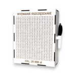 Personalizowana Skarbonka Wykreślana BIAŁA L + marker gratis